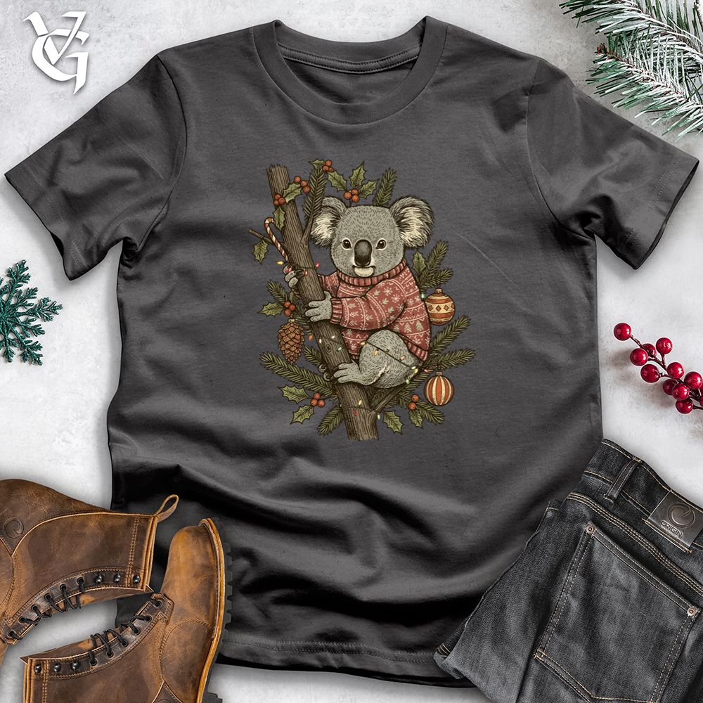 Koala With Christmas Tree Tee