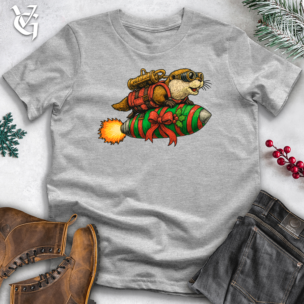 Otter Christmas Rocket Softstyle Tee