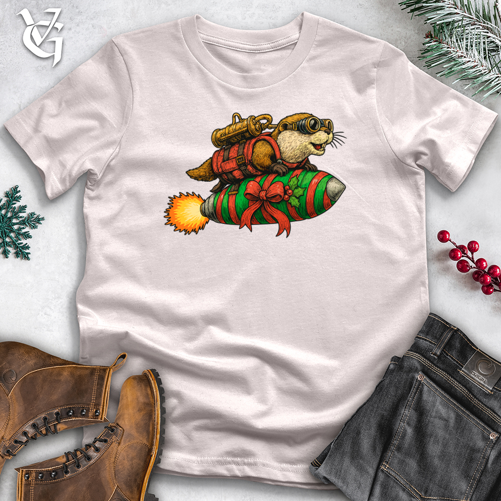 Otter Christmas Rocket Tee