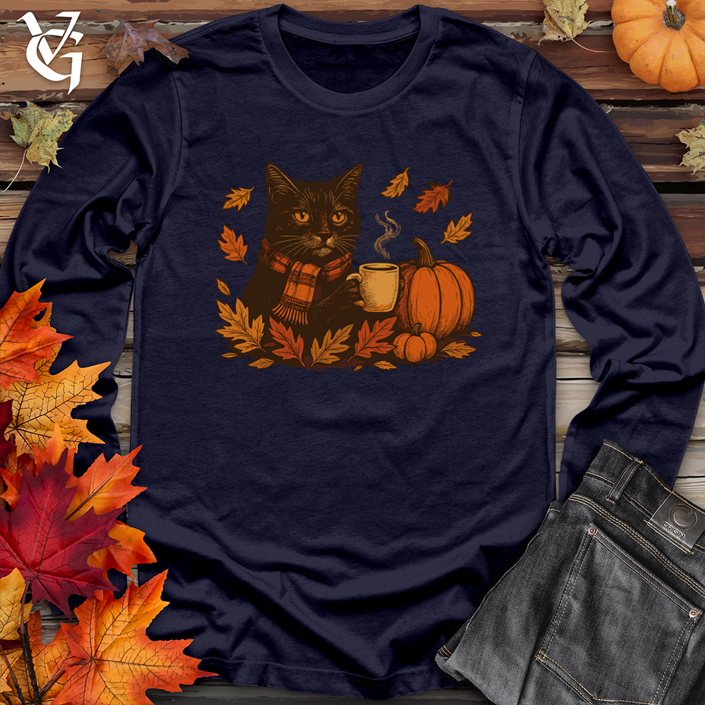 Black Cat Fall Long Sleeve Tee