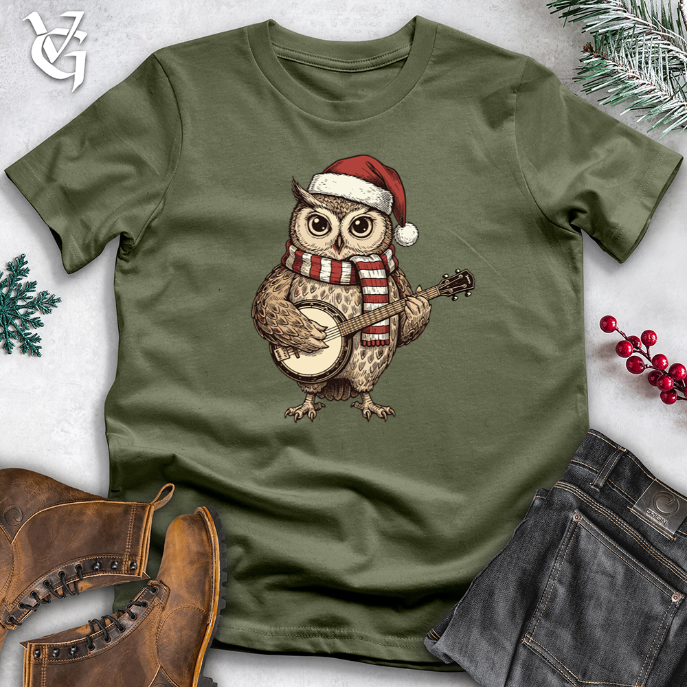 Christmas Musician Owl Softstyle Tee