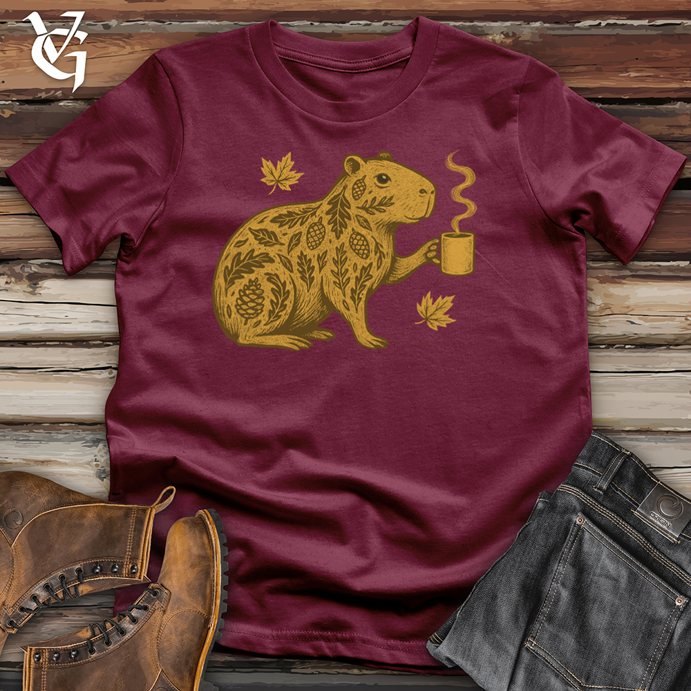 Autumn Pattern Capybara Softstyle Tee