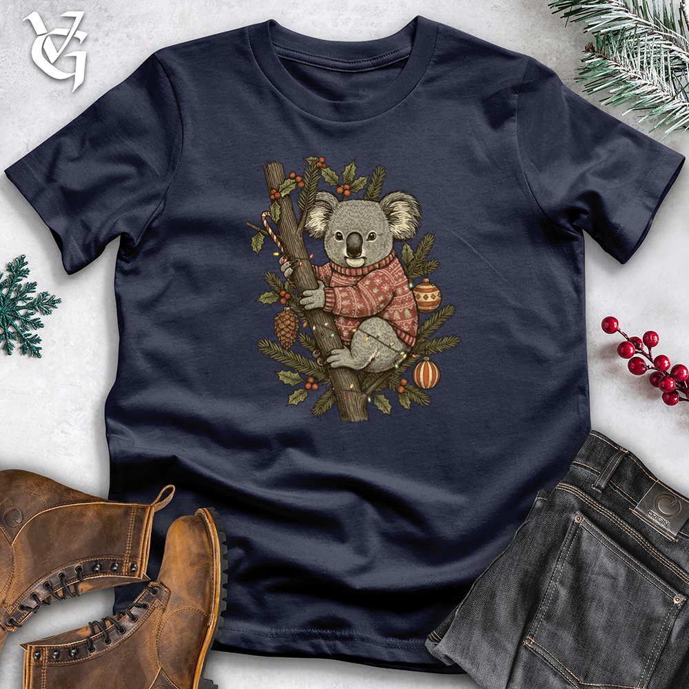 Koala With Christmas Tree Softstyle Tee
