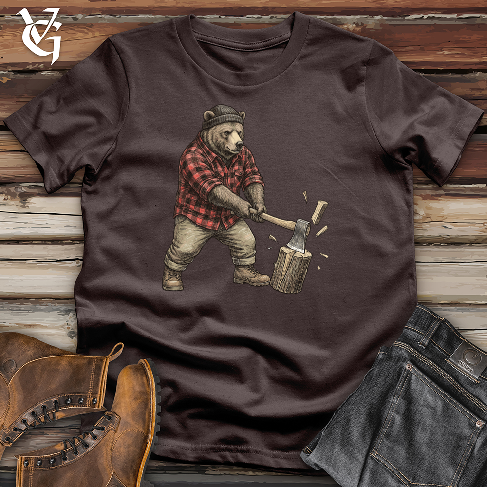 Viking Goods Bear Lumberjack Tee Dark Chocolate / L