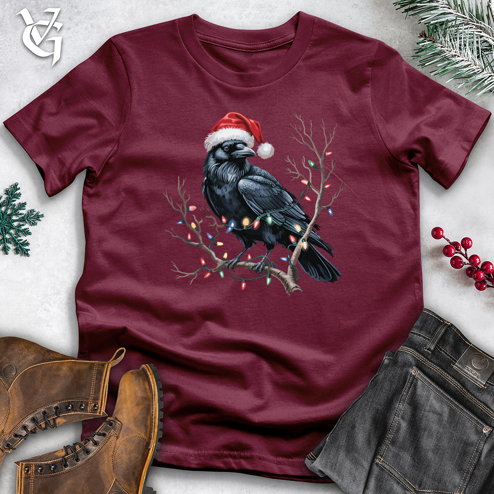 Raven With Santa Hat Tee