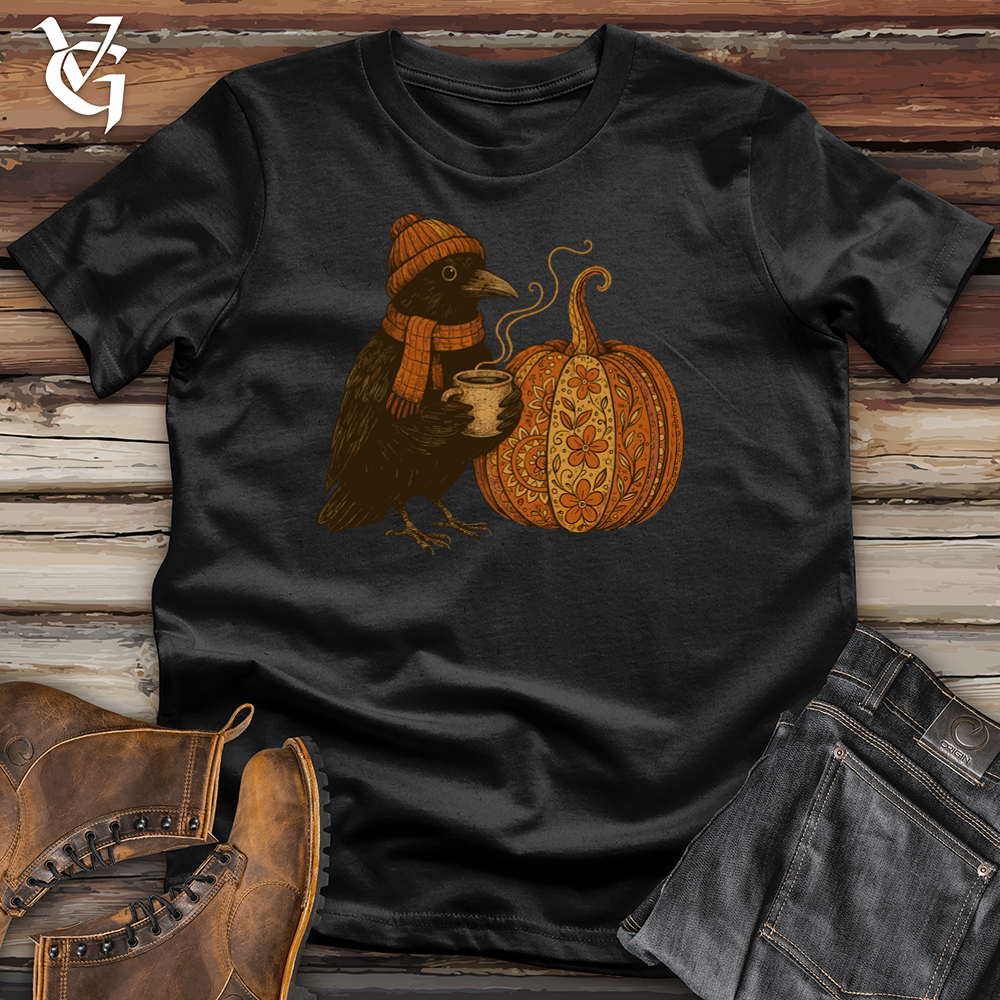 Raven Patterned Pumpkin Softstyle Tee