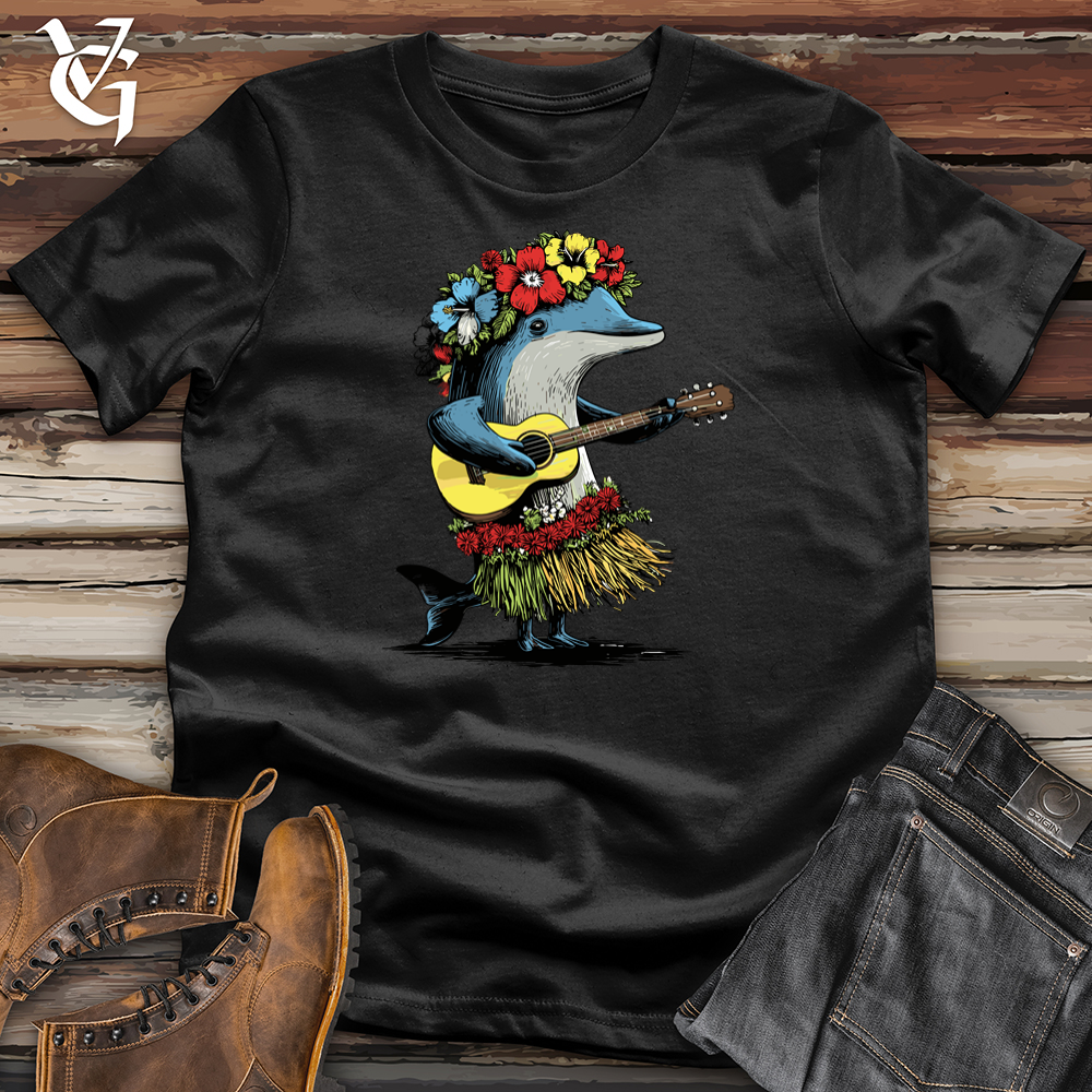 Dolphin Playing The Guiter Softstyle Tee