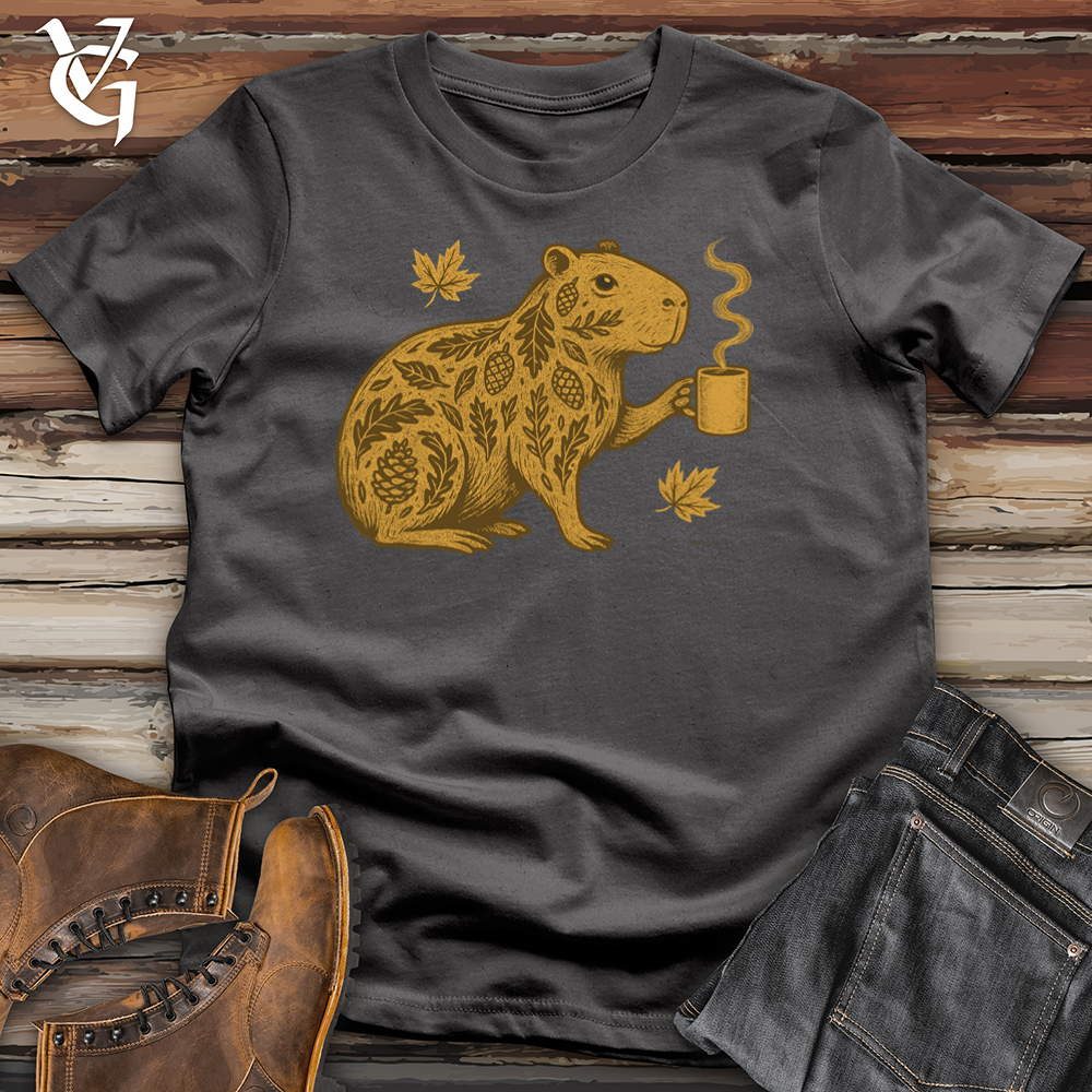 Autumn Pattern Capybara Softstyle Tee