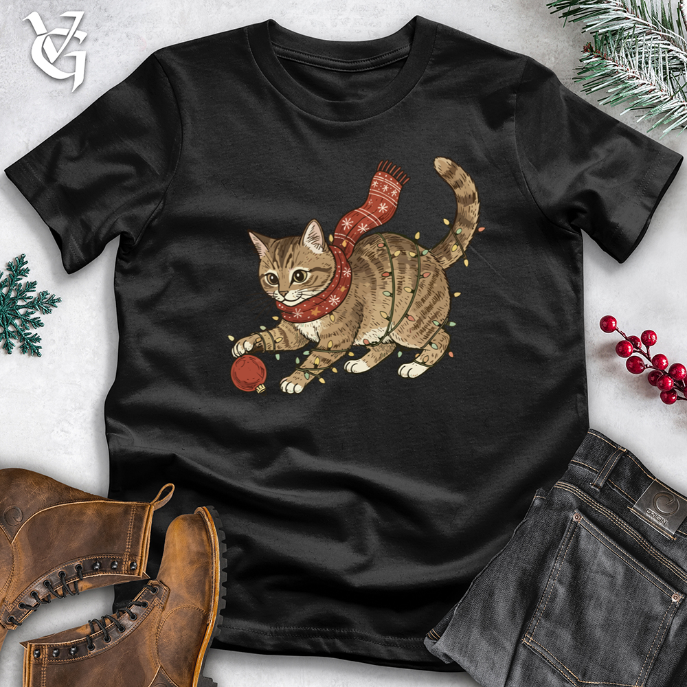 Christmas Cat Playing Tee