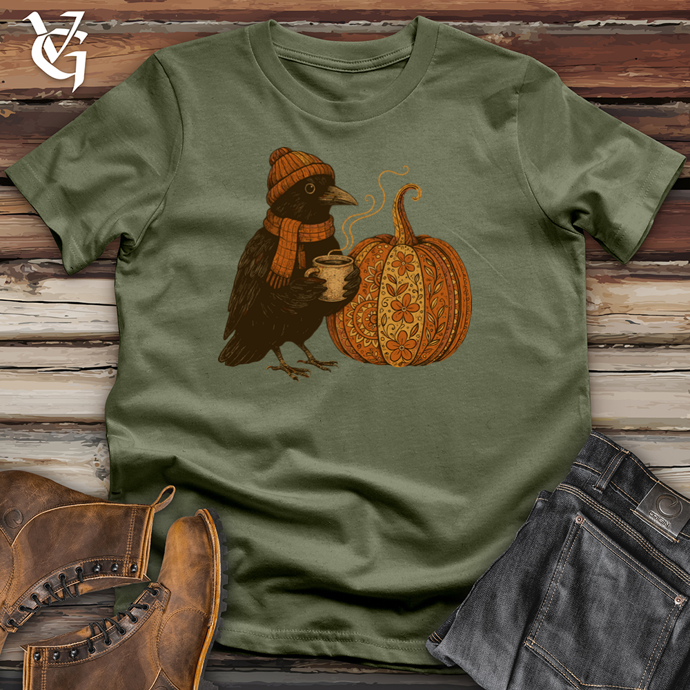 Raven Patterned Pumpkin Softstyle Tee