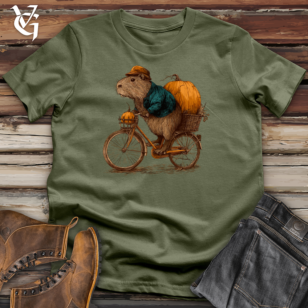 Capybara Pumpkin Biker Softstyle Tee