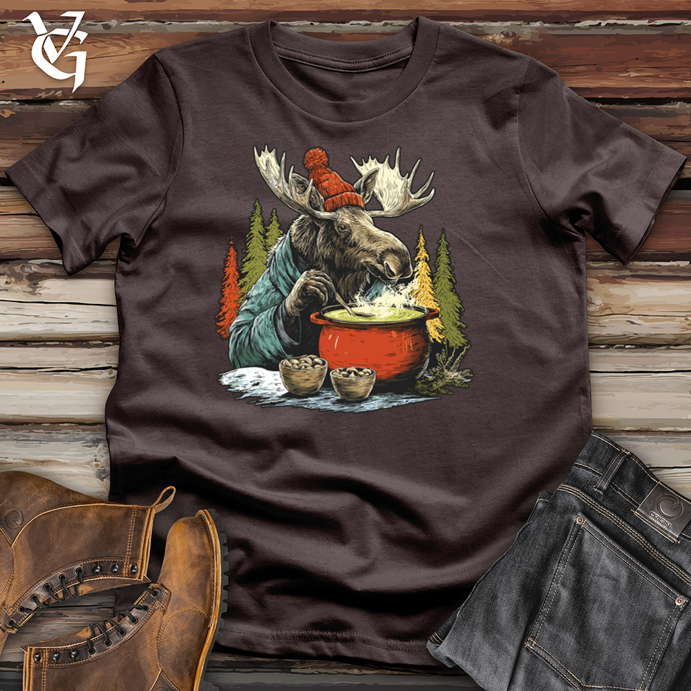 Moose Drinking Soup Softstyle Tee