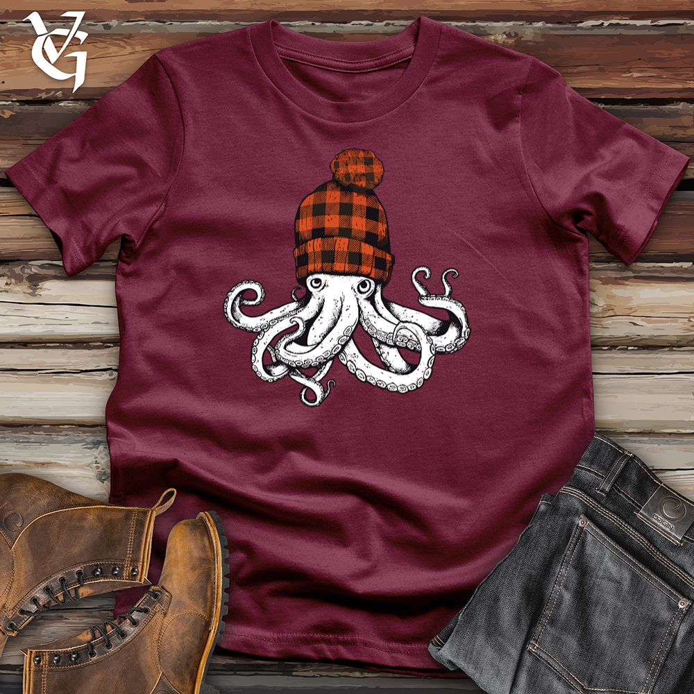 Octopus Plaid Beanie Softstyle Tee