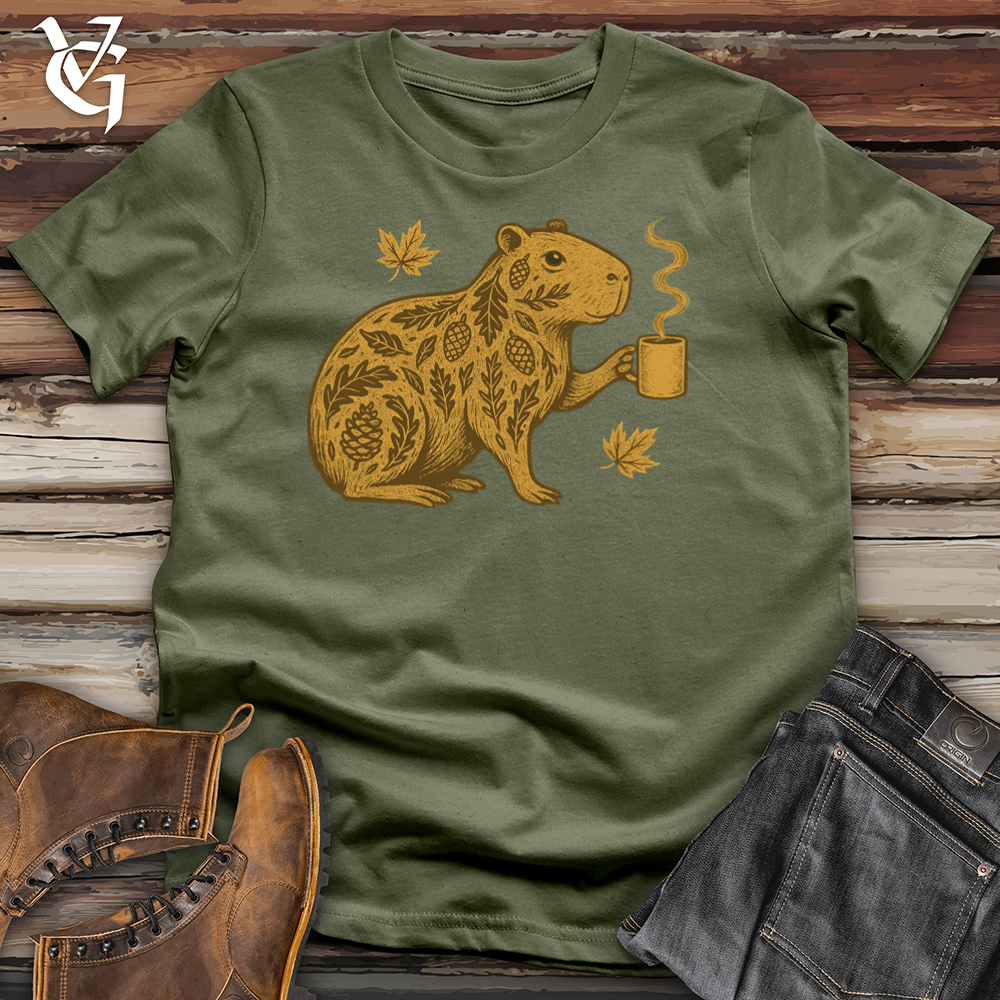 Autumn Pattern Capybara Softstyle Tee