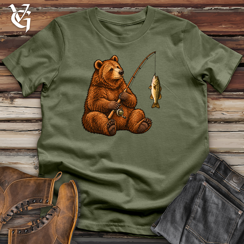 Seated Bear Fishing Softstyle Tee