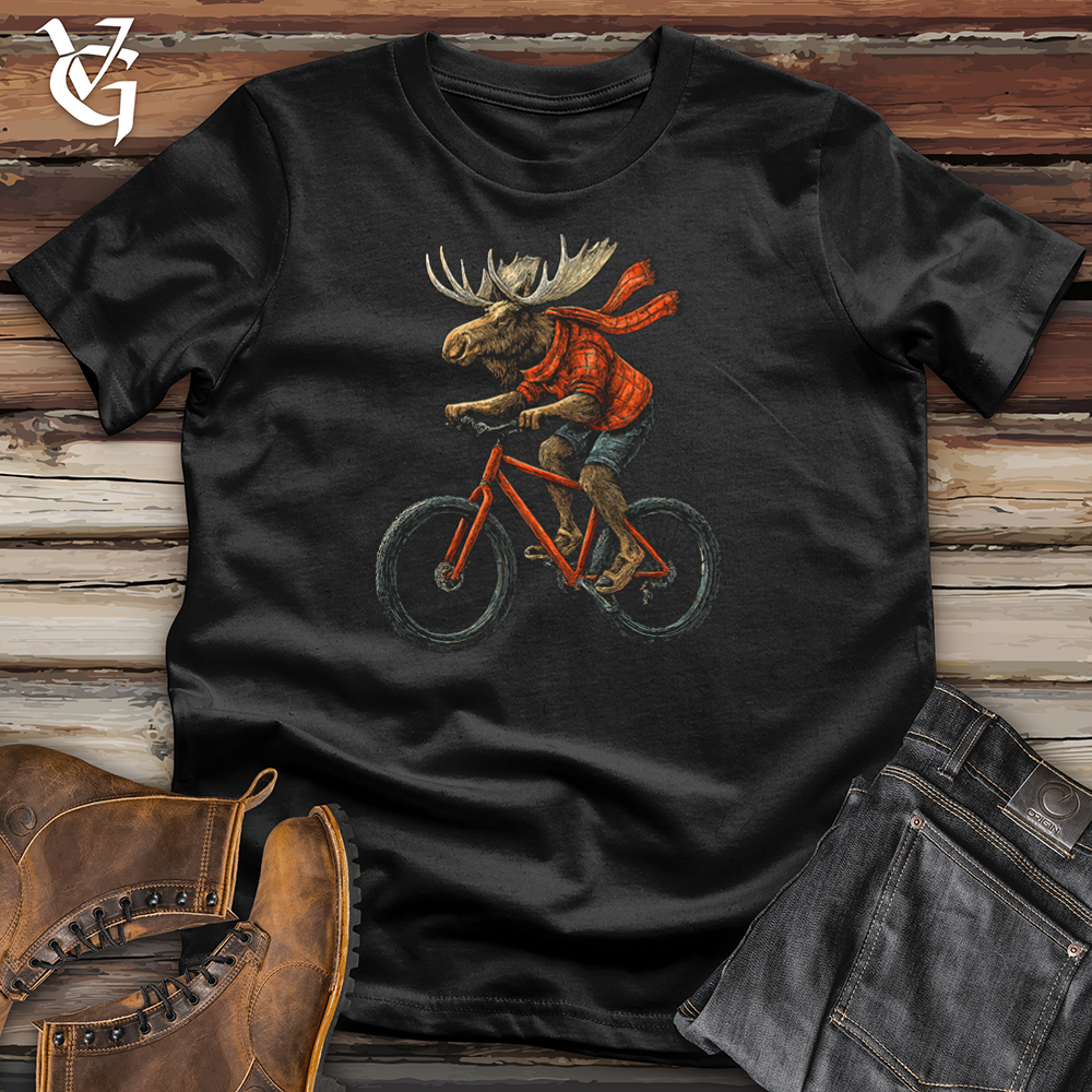Winter Biking Moose Softstyle Tee
