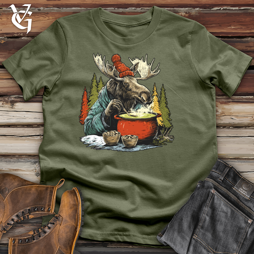Moose Drinking Soup Softstyle Tee