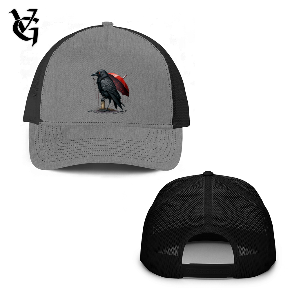 Raven in the Rain Trucker Hat