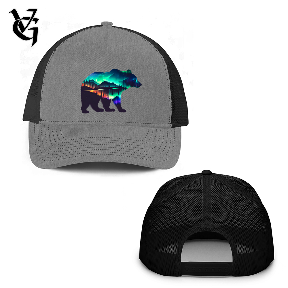 Northern Lights Bear Trucker Hat