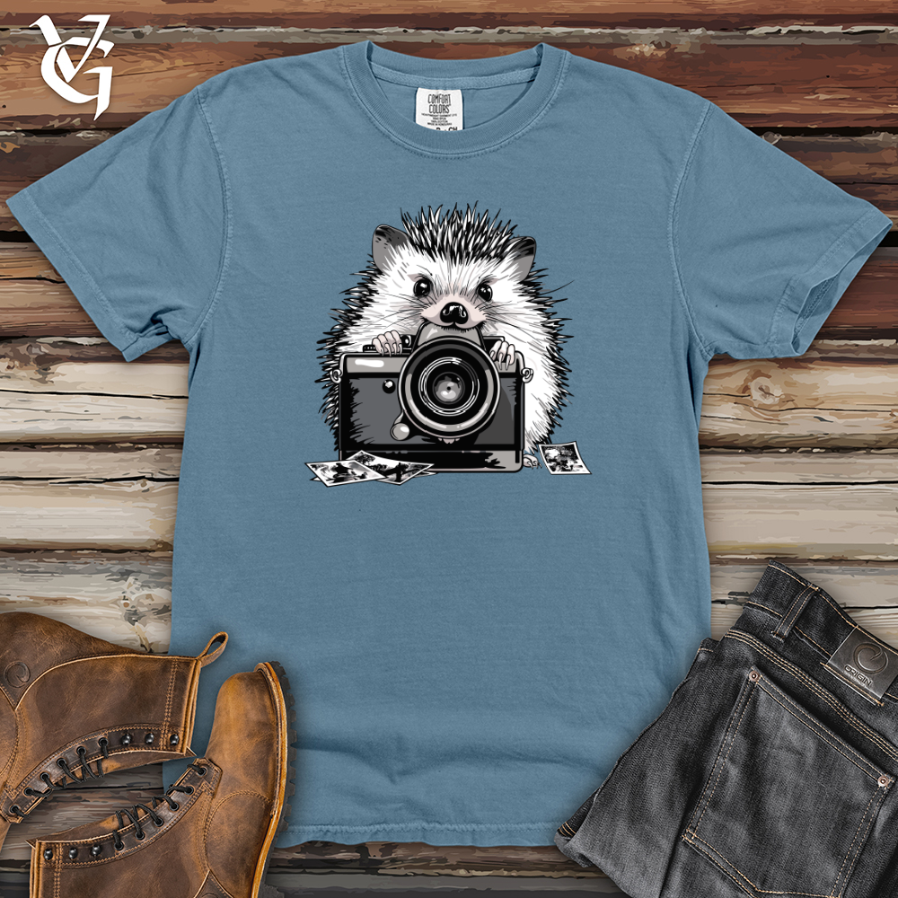 Hedgehog Shutterbug Snapshot Heavy Cotton Comfort Colors Tee