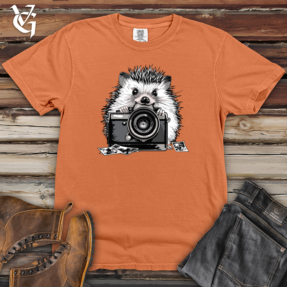 Hedgehog Shutterbug Snapshot Heavy Cotton Comfort Colors Tee