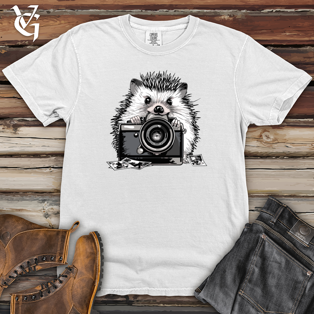 Hedgehog Shutterbug Snapshot Heavy Cotton Comfort Colors Tee