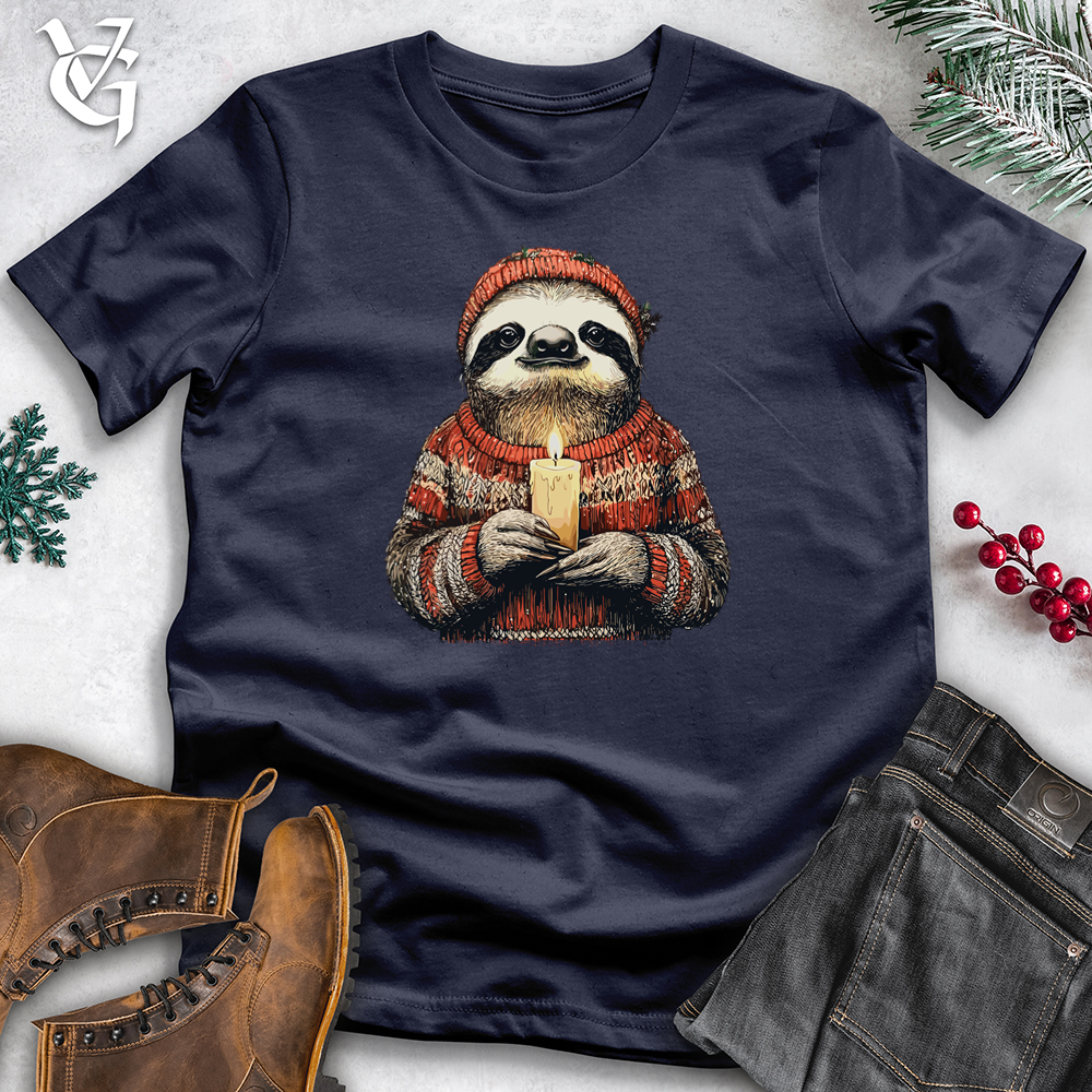 Sloth Christmas Candle Softstyle Tee