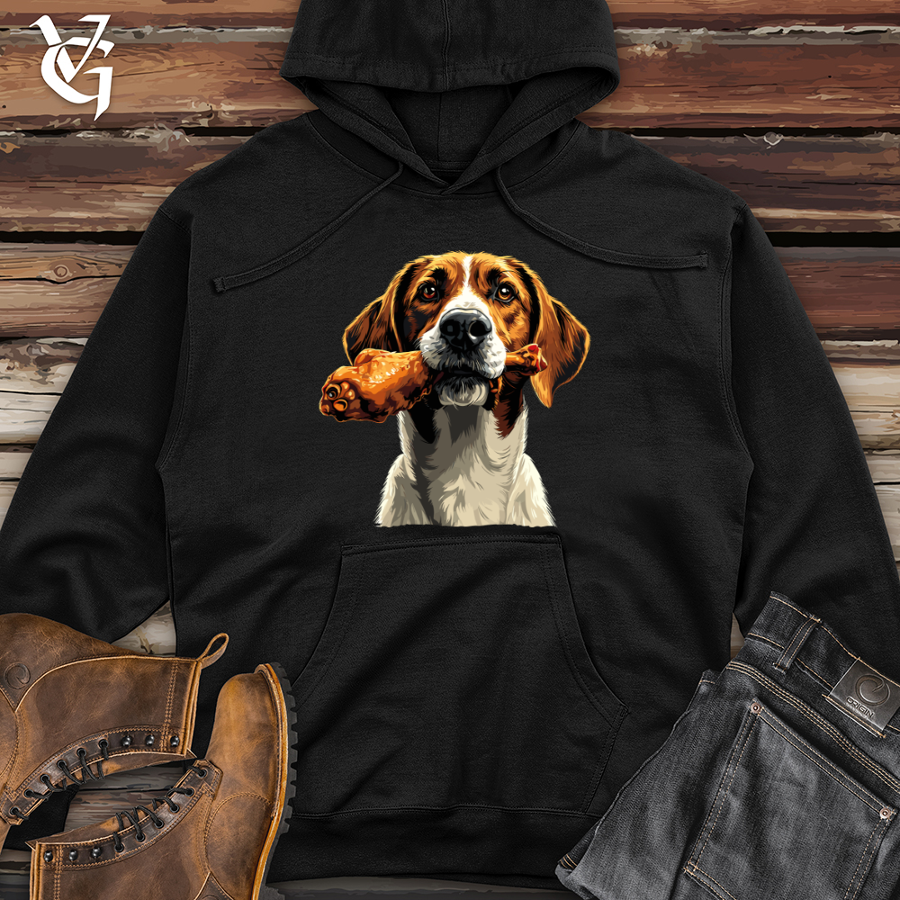 Hound With Chicken Wings Midweight Hooded Sweatshirt