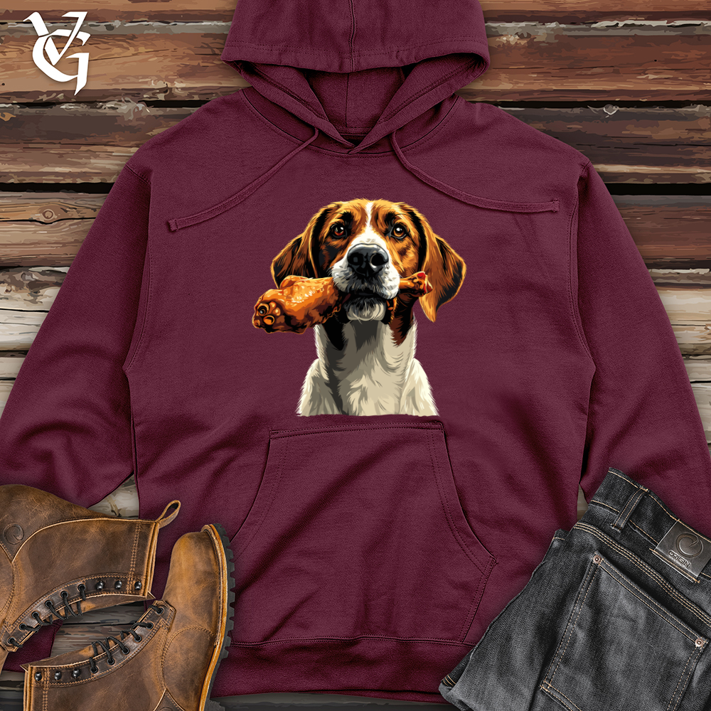 Hound With Chicken Wings Midweight Hooded Sweatshirt