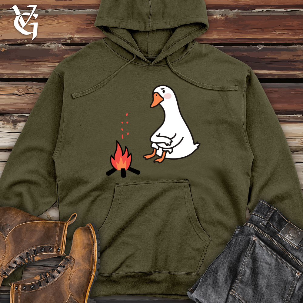 Duck With Fire Midweight Hooded Sweatshirt