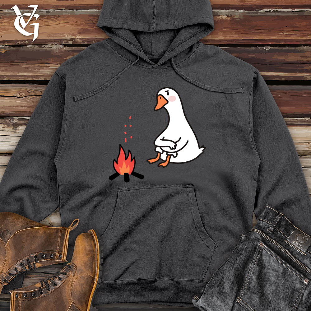 Duck With Fire Midweight Hooded Sweatshirt