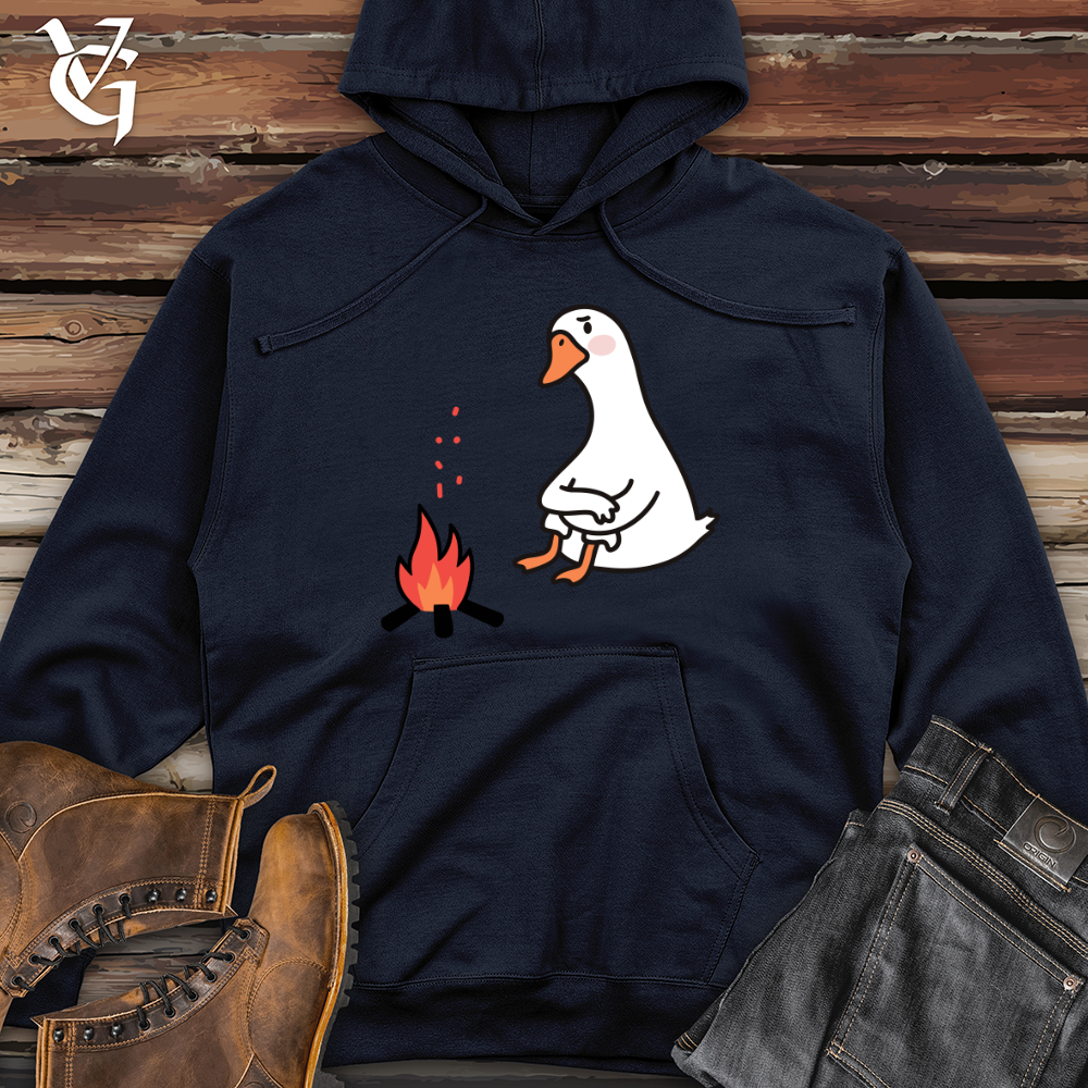 Duck With Fire Midweight Hooded Sweatshirt