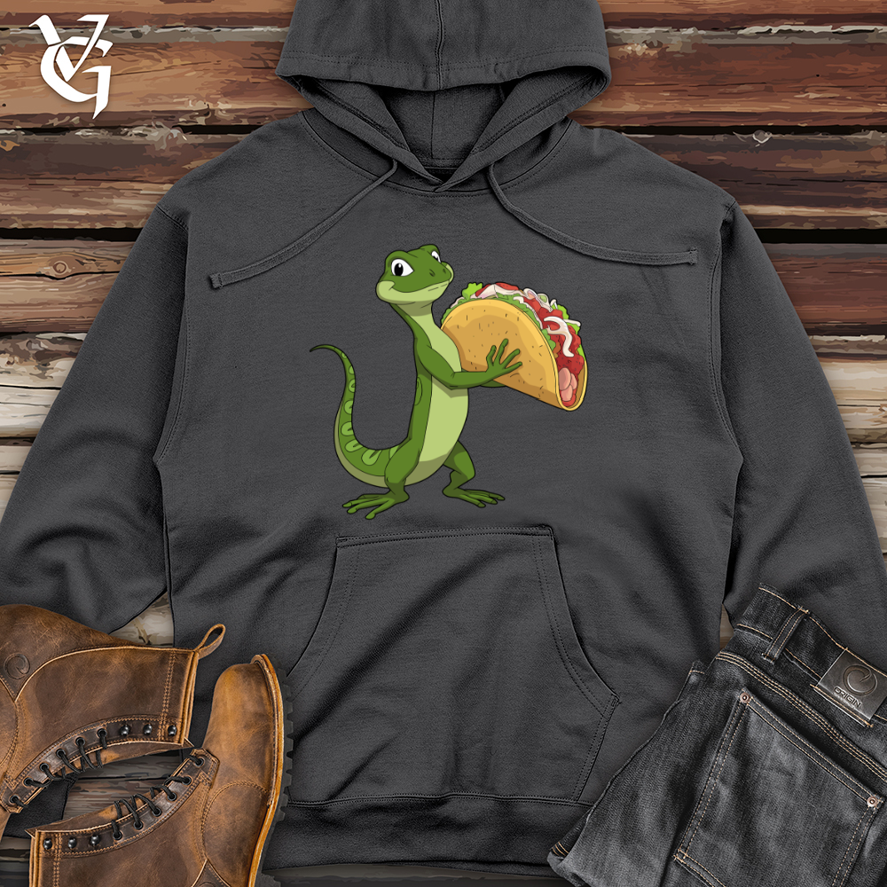 Iguana With Tacos Midweight Hooded Sweatshirt