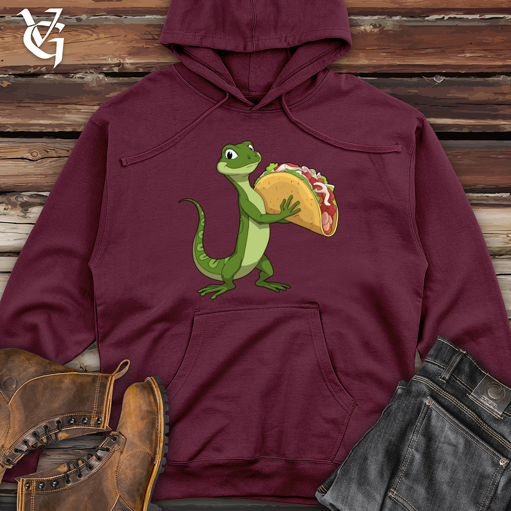 Iguana With Tacos Midweight Hooded Sweatshirt