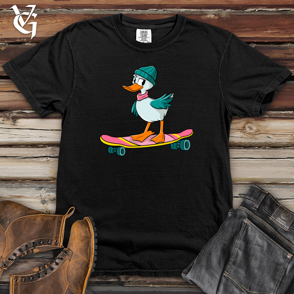 Duck With Skateboard Heavy Cotton Comfort Colors Tee