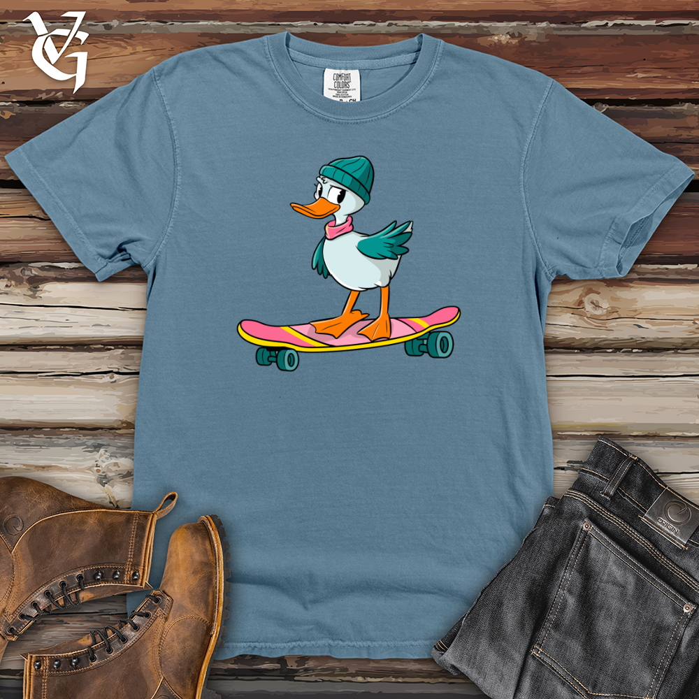 Duck With Skateboard Heavy Cotton Comfort Colors Tee