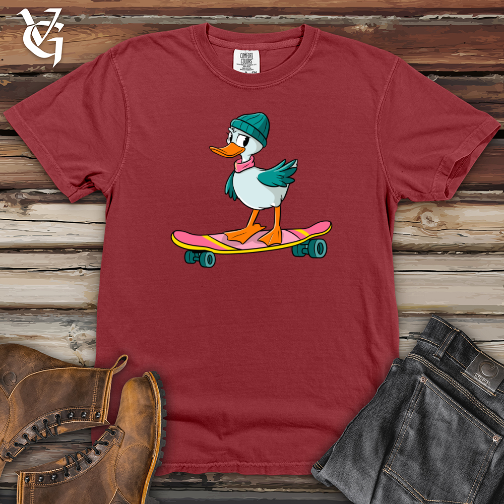 Duck With Skateboard Heavy Cotton Comfort Colors Tee