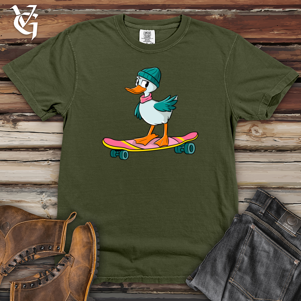 Duck With Skateboard Heavy Cotton Comfort Colors Tee