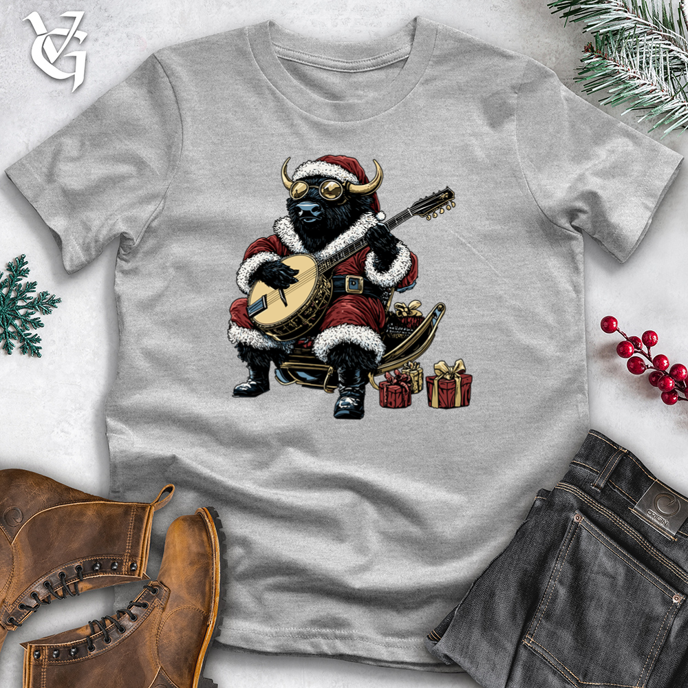 Santa Banjo Bison Cotton Tee