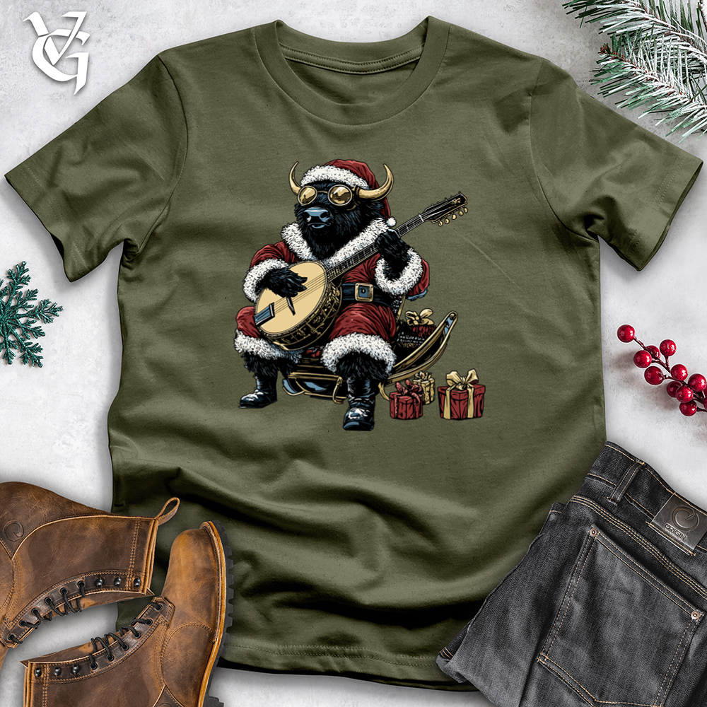 Santa Banjo Bison Cotton Tee