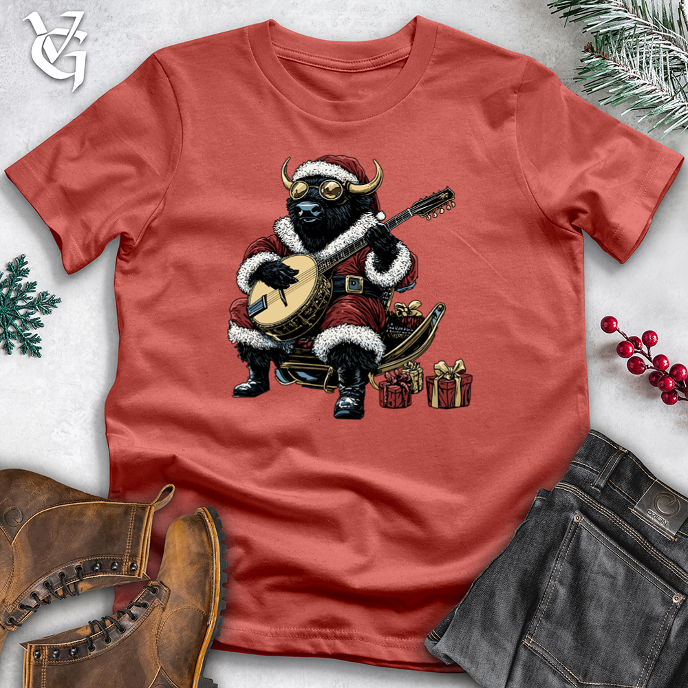 Santa Banjo Bison Cotton Tee