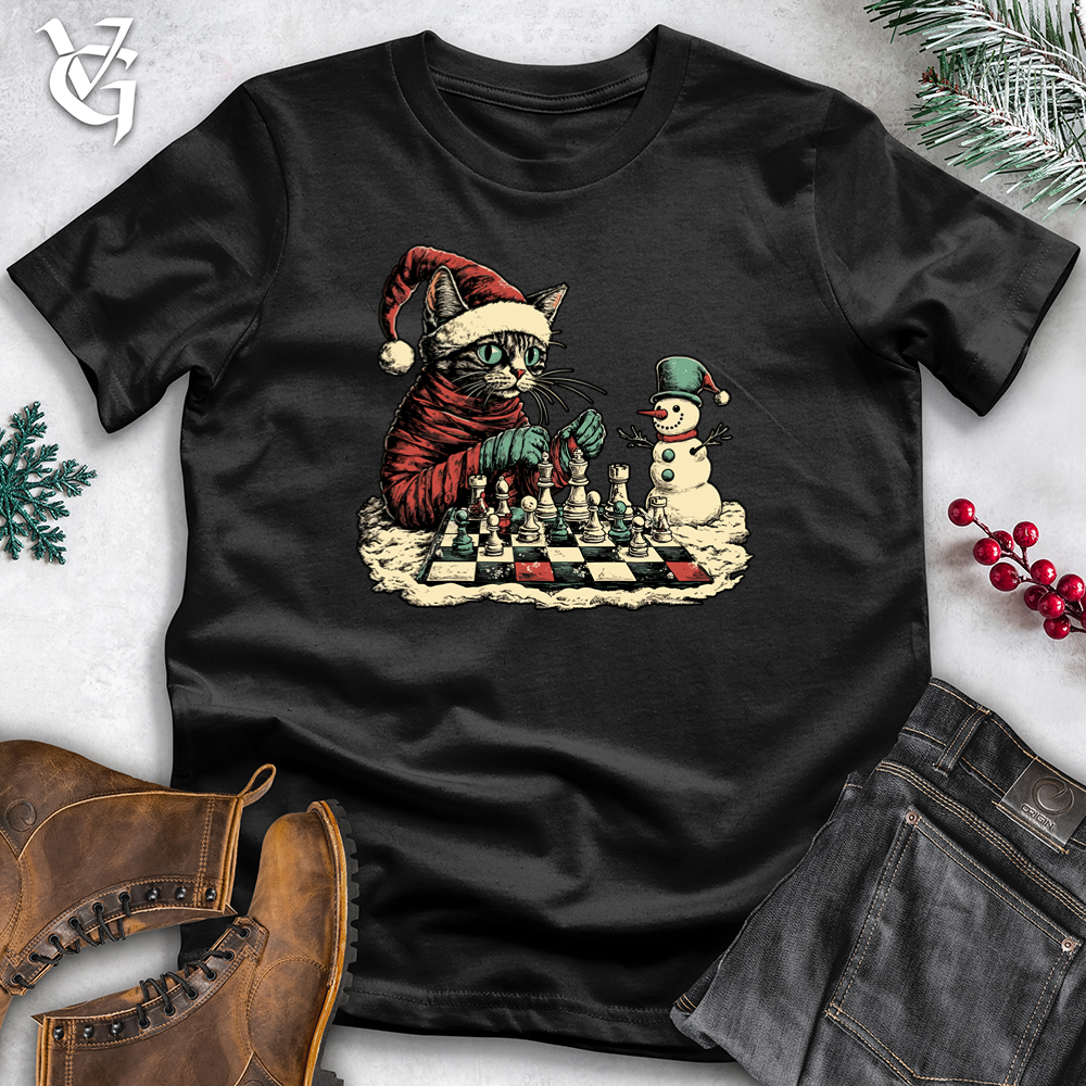 Christmas Chess Cat Softstyle Tee