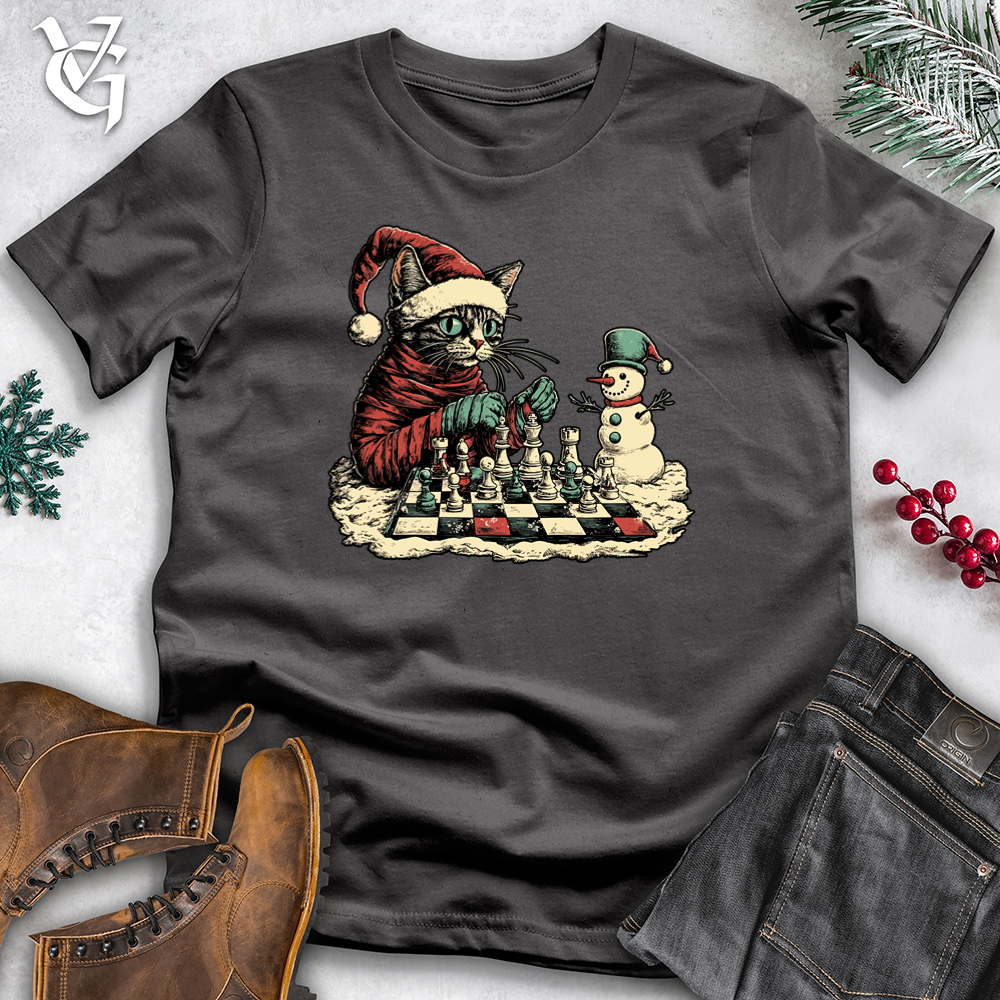 Christmas Chess Cat Softstyle Tee