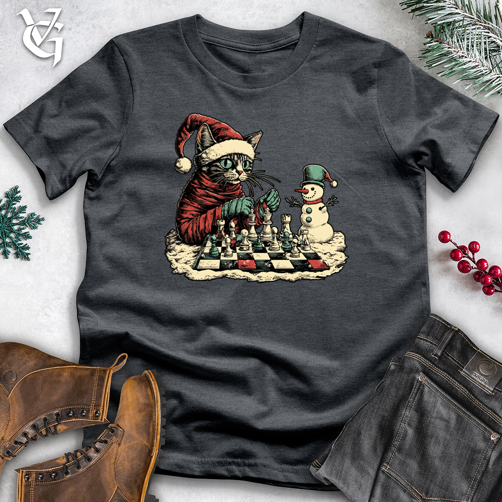 Christmas Chess Cat Softstyle Tee