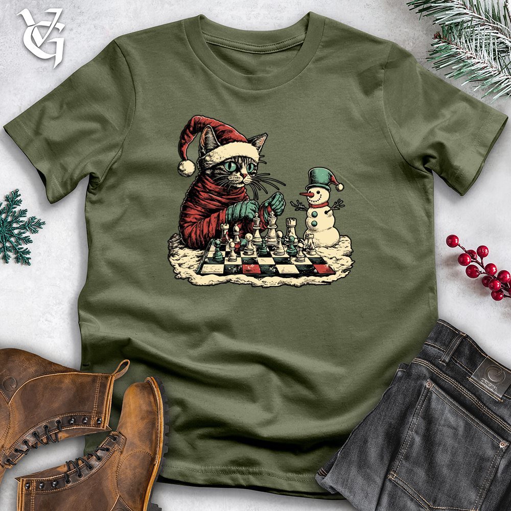 Christmas Chess Cat Softstyle Tee