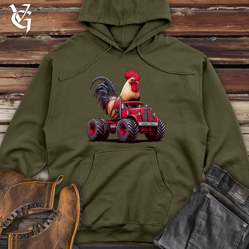 Chicken Monster Truck Midweight Hooded Sweatshirt