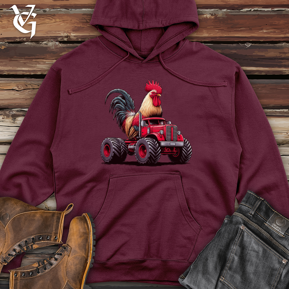 Chicken Monster Truck Midweight Hooded Sweatshirt