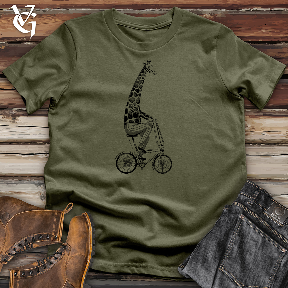 Cycling Giraffe Cotton Tee