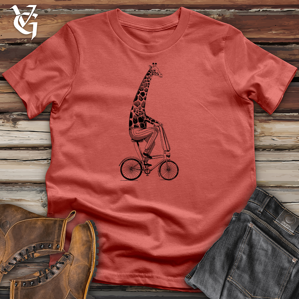 Cycling Giraffe Cotton Tee