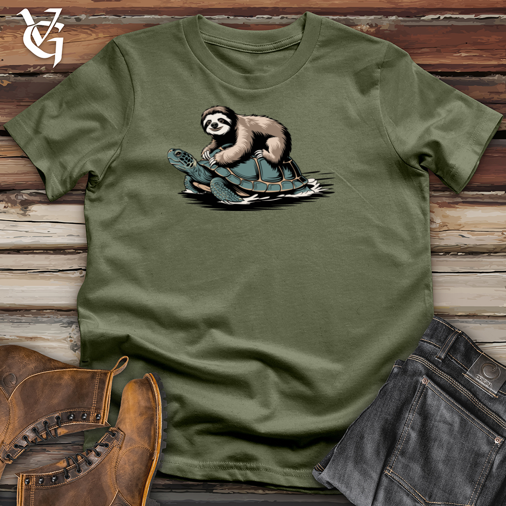 Sloth Riding Turtle Softstyle Tee